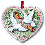 #63486 Peace Doves Christmas Ornament