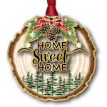 #63618 Home Sweet Home Wood Slice Christmas Ornament
