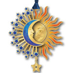 #63661 Sun & Moon Crescent Christmas Ornament