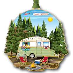 Happy Camping Christmas Ornament