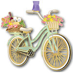 #63664 Bike & Baskets Christmas Ornament