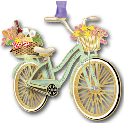 Bike & Baskets Christmas Ornament