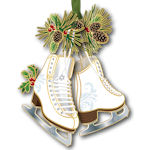 #63670 Ice Skates Christmas Ornament