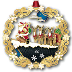 Roof Top Santa Christmas Ornament