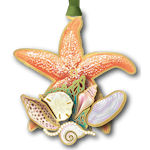 #63784 Shells and Starfish Christmas Ornament