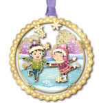 #64855 Ice Skating Children Ornament