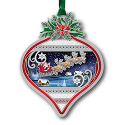 Christmas Scene Bulb Ornament