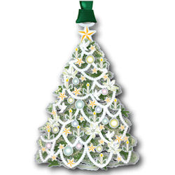 White Christmas Tree Ornament