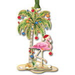 #64883 Festive Flamingo Ornament