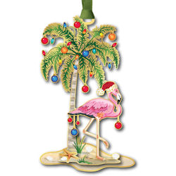 Festive Flamingo Ornament