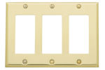 baldwin square bevel triple GFCI switch plate