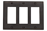 baldwin square bevel triple GFCI switch plate