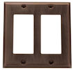 baldwin square bevel double GFCI switch plate