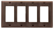 baldwin square bevel quad GFCI switch plate