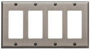 baldwin square bevel quad GFCI switch plate