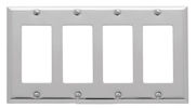 baldwin square bevel quad GFCI switch plate