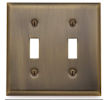 baldwin square bevel double toggle switch plate