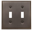 baldwin square bevel double toggle switch plate
