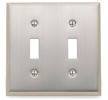 baldwin square bevel double toggle switch plate