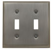 baldwin square bevel double toggle switch plate