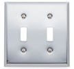 baldwin square bevel double toggle switch plate