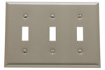 baldwin square bevel triple toggle switch plate