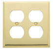 baldwin square bevel double duplex switch plate