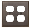 baldwin square bevel double duplex switch plate