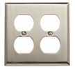 baldwin square bevel double duplex switch plate