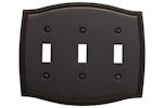 baldwin square bevel quad Toggle switch plate