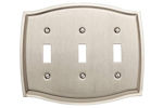 baldwin square bevel quad Toggle switch plate