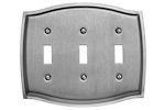 baldwin square bevel quad Toggle switch plate