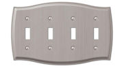 baldwin square bevel quad Toggle switch plate