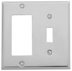 Baldwin square beveled edge combo GFCI single toggle switch plate