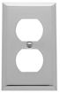 Baldwin square beveled edge duplex switch plate