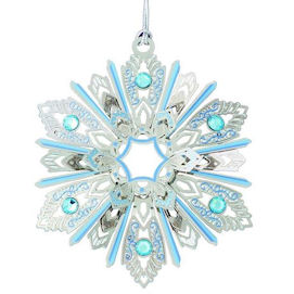 Jeweled Snowflake Christmas Ornament