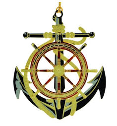 Anchor and Wheel Christmas Ornament