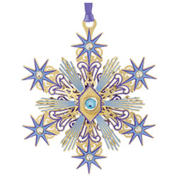 Joyous Snowflake Christmas Ornament