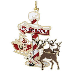 North Pole Christmas Ornament