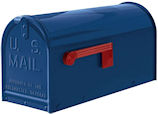 Janzer gloss blue mailbox