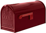Janzer gloss burgundy mailbox