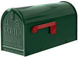 Janzer gloss green mailbox