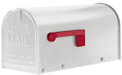 Janzer textured white mailbox