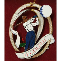 #1 Golfer Ornament