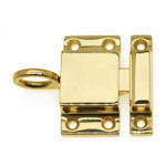 Ives Cast Solid Brass Transom Catch #80B3-RS in Polished Brass