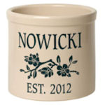 Dogwood Branch Ceramic Crock